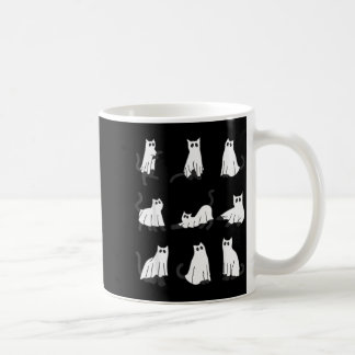 Caneca De Café Gato Fantasma Fofo Design Divertido de Halloween g