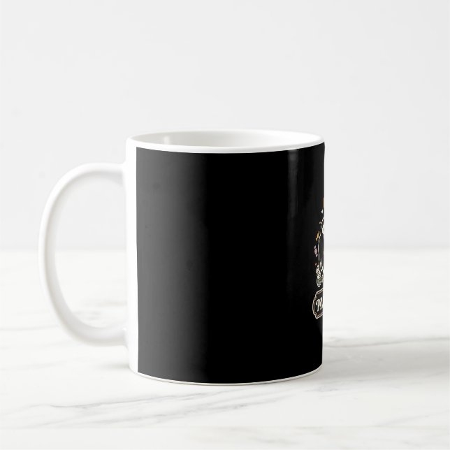 Caneca De Café Gato Fantasma Magia de Halloween (Esquerda)