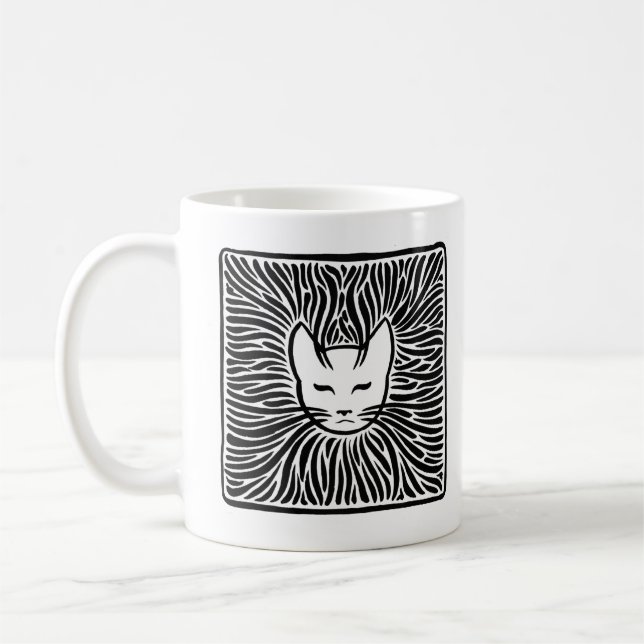 Caneca De Café Gato Feliz (Esquerda)