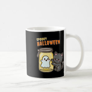 Caneca De Café Gato Feliz de Halloween Spooky