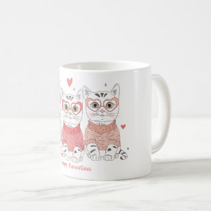Caneca De Café Gato Feliz do Dia das Meowentines