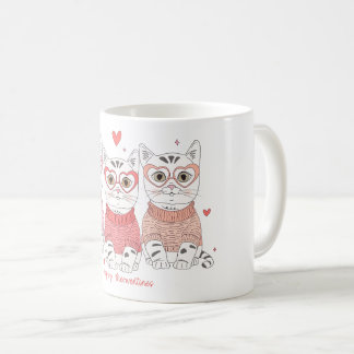 Caneca De Café Gato Feliz do Dia das Meowentines