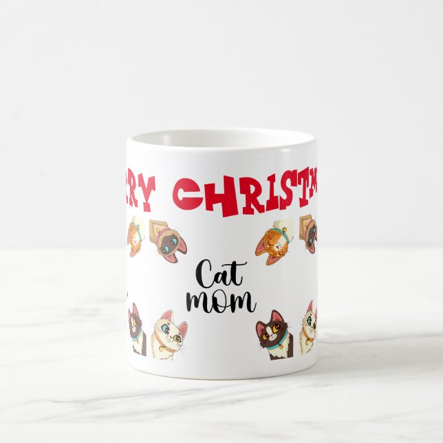 Caneca De Café Gato Feliz Natal (Centro)