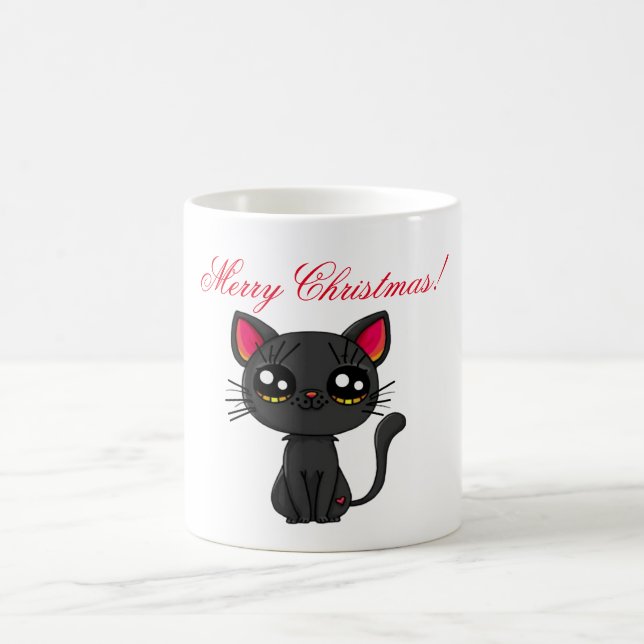 Caneca De Café Gato Feliz Natal  (Centro)