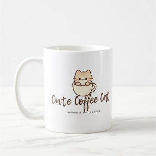 Caneca De Café Gato Fofo de Café – Design Divertido de Gato Amant