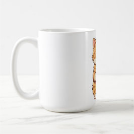 Caneca De Café Gato Fofo e Felpudo Segurando Donut Rosa Cartoon