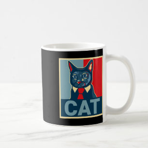 Caneca De Café Gato Fofo Kitty Divertido Republicano Democrata Es