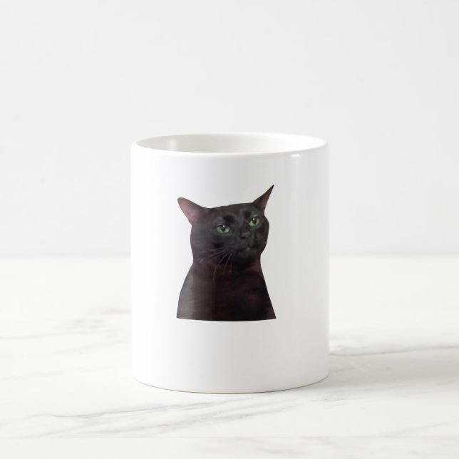 Caneca De Café Gato Fora Zonado, Gato Negro Fechado Memória (Centro)