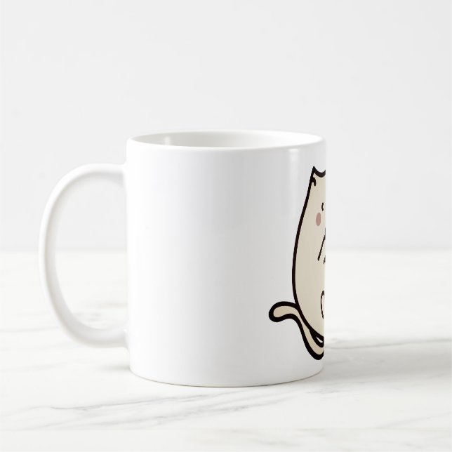 Caneca De Café gato, gatinho, bola (Esquerda)