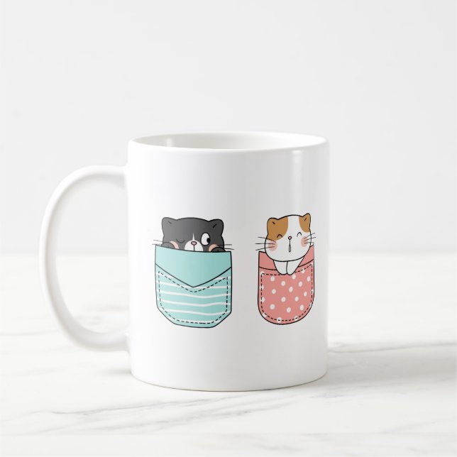 Caneca De Café Gato Gato Gato Gato (Esquerda)