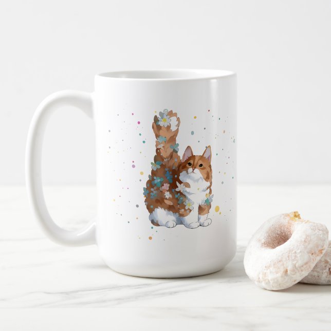 Caneca De Café Gato Gato Gato Gato De Animais De Companhia (Com Donut)