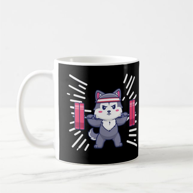 Caneca De Café gato ginásio (Esquerda)