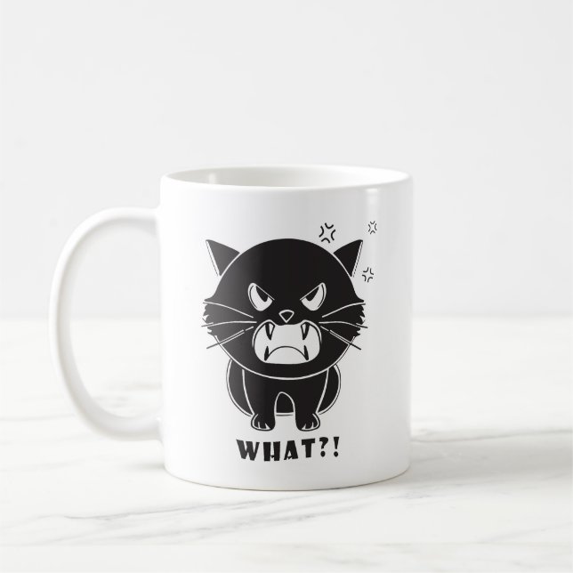 Caneca De Café Gato giro bonito cantando o quê. (Esquerda)