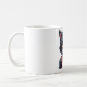 Caneca De Café gato giro vestindo um sanduíche verde