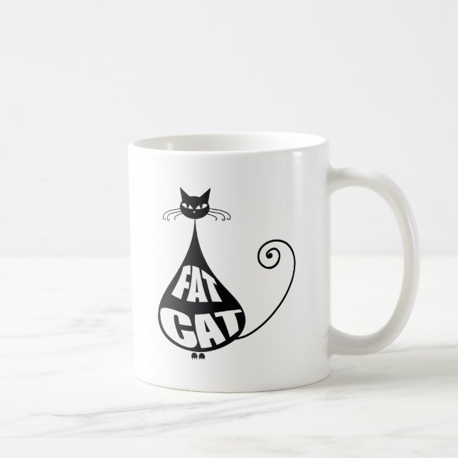 Caneca De Café Gato Gordo (Direita)