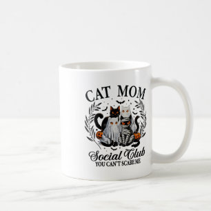 Caneca De Café Gato Gótico do Clube Social de Gata Negra do Hallo