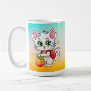 Caneca De Café Gato indo para a escola - Escola de Gatos-85241