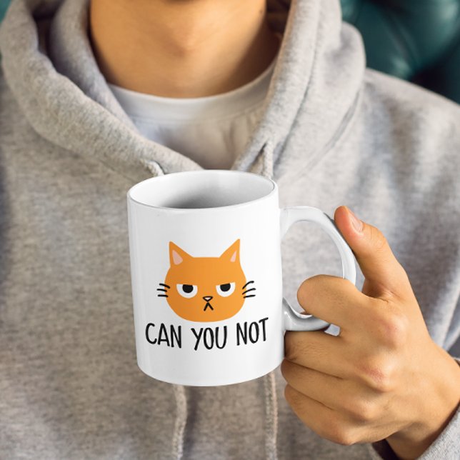 Caneca De Café Gato irritado - NÃO PODE SER ENGRAÇADO? (Criador carregado)