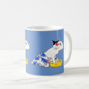 Caneca De Café Gato Japonês Humoroso - Balança I