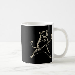 Caneca De Café Gato Jogando Hóquei no Gelo Gato Engraçado Jogando