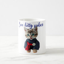 😻 Gato Kawaii em Quimono Azul - Arte em Estilo Ja