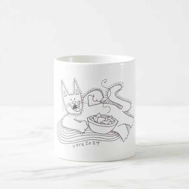 Caneca De Café Gato Kitsa Perogie Pyrohy Varenyky Ucraniano (Centro)