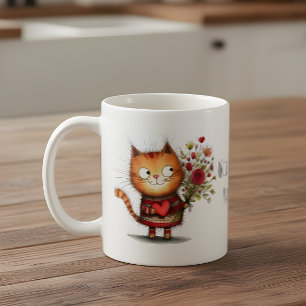 Caneca De Café Gato Laranja Tabby Você Será Meu Namorado?