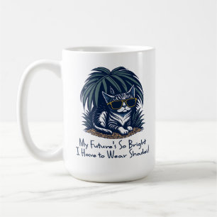 Caneca De Café Gato Legal de Formando personalizado com óculos de