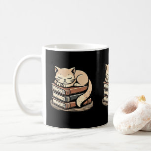 Caneca De Café Gato Louco Nos Livros Pet Proprietários E Adolesce