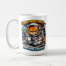Caneca De Café Gato Mal-Humorado Engraçado, Precisa Mais Espaço E