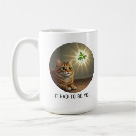 Caneca De Café Gato malhado engraçado erva-dos-gatos Tinha que se