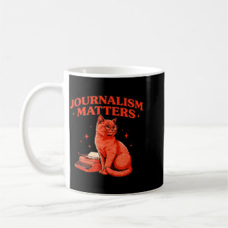 Caneca De Café Gato Máquina de Escrever - Jornalismo Importa