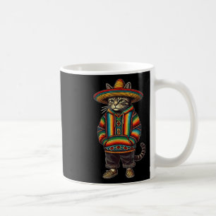 Caneca De Café Gato Mexicano Engraçado Sombrero Baja Cinco De May