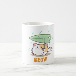 Caneca De Café gato miou na chuva em uma design incrível