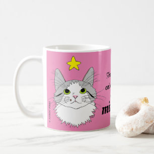 Caneca De Café Gato Miracles Gizmo Ragdoll Inspirador Rosa