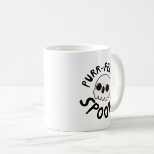 Caneca De Café Gato Morcego de Halloween Fofo - Piada Sinistramen