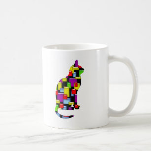 Caneca De Café gato mosaico
