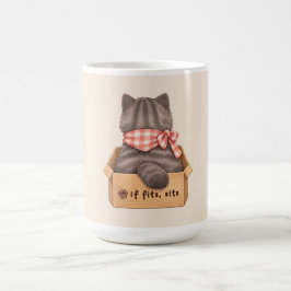 Caneca De Café Gato na Caixa