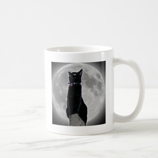 Caneca De Café Gato na lua (Direita)