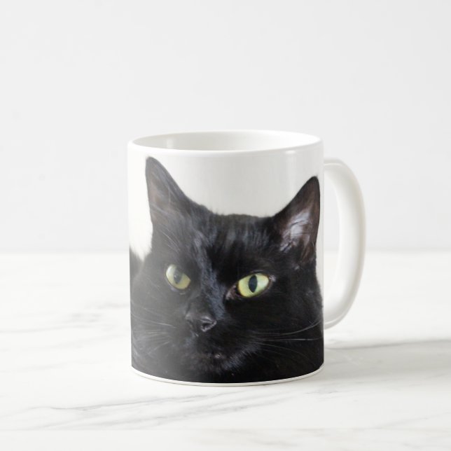 Caneca De Café Gato Negro (Frente Esquerda)