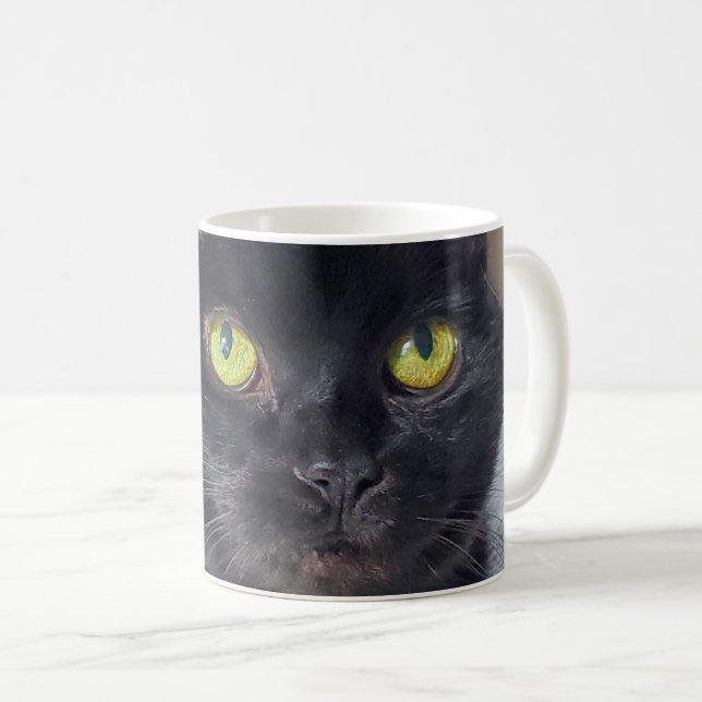Caneca De Café Gato negro (Frente Esquerda)