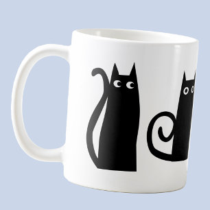 Caneca De Café Gato Negro Divertido