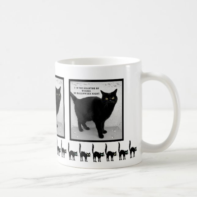 Caneca De Café Gato Negro Halloween (Direita)