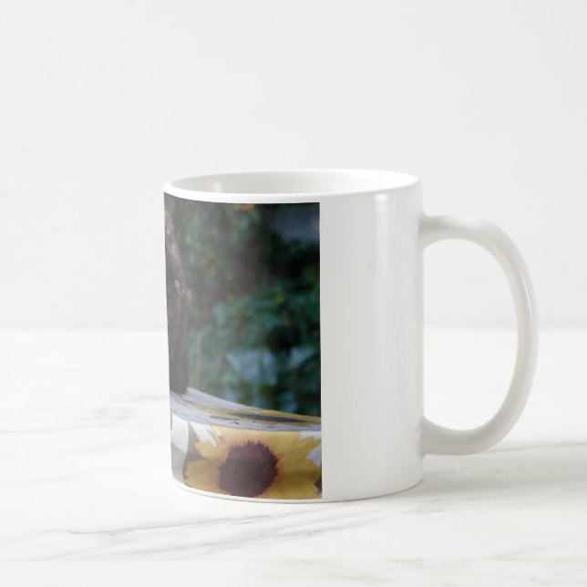 Caneca De Café Gato Negro Irritado (Direita)
