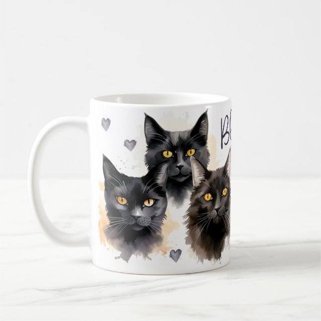 Caneca De Café gato negro para sempre (Esquerda)