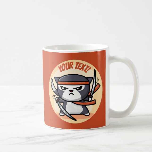 Caneca De Café Gato Ninja (Direita)