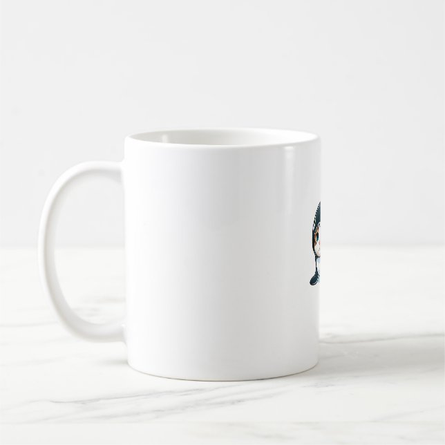 Caneca De Café Gato no Figurino de Orca (Esquerda)