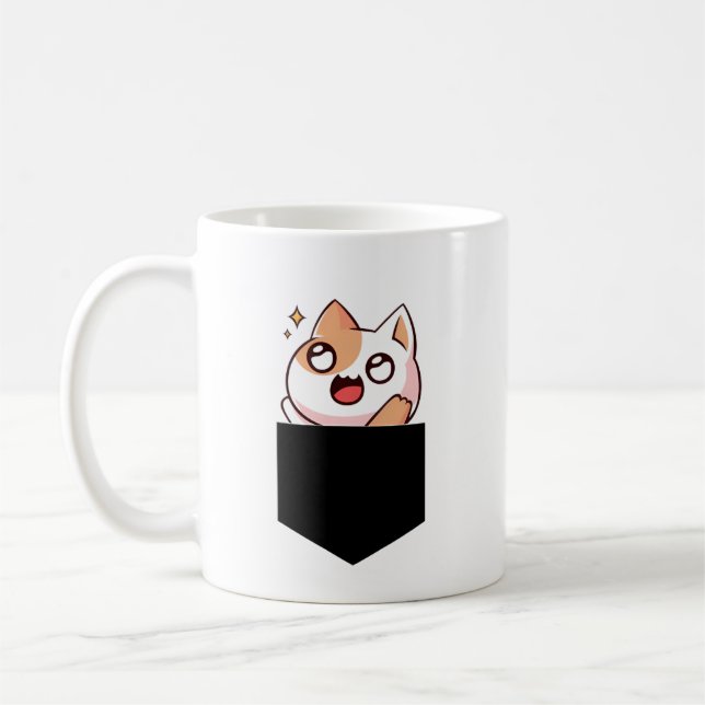 Caneca De Café Gato No Meu Bolso (Esquerda)