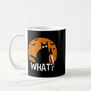 Caneca De Café Gato O que_ Engraçado Gato Preto Gato Assassinato 