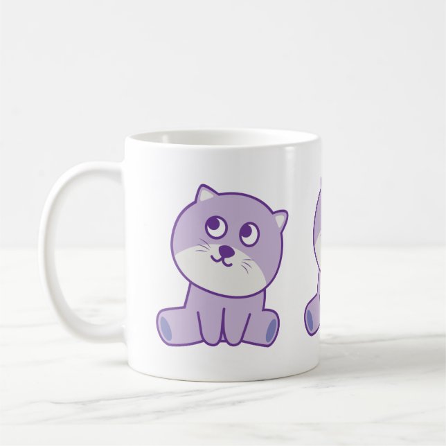 Caneca De Café gato olhando para o céu (Esquerda)